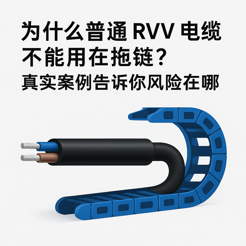 为什么通俗 RVV 电缆不可用在拖链？？？？？？？真实案例告诉你危害在哪
